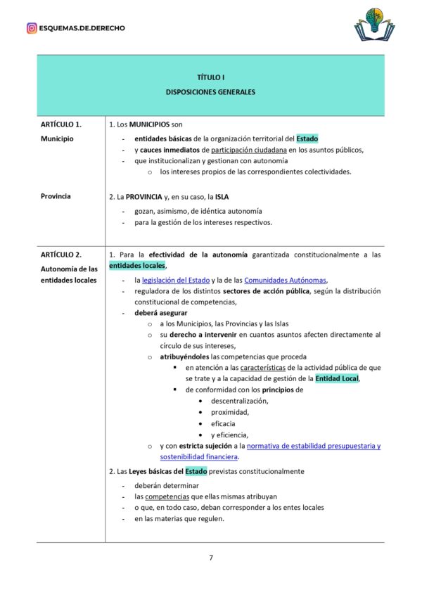 Ley reguladores de las bases del régimen local - Imagen 3